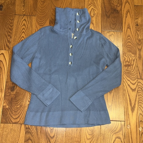 Women’s Massini ribbed v-neck button collar sweater size large - Picture 5 of 9